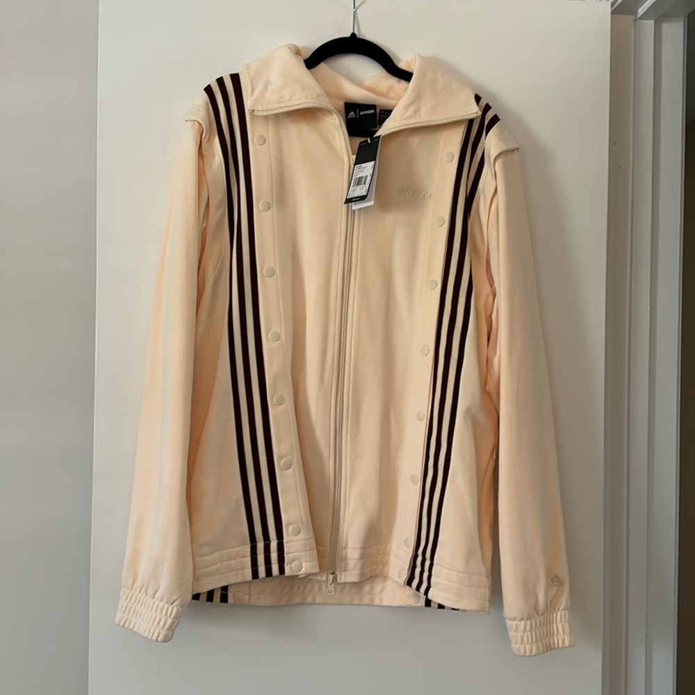 Adidas x Ivy Park Jacket - Ecrtin/maroon - small -NWT